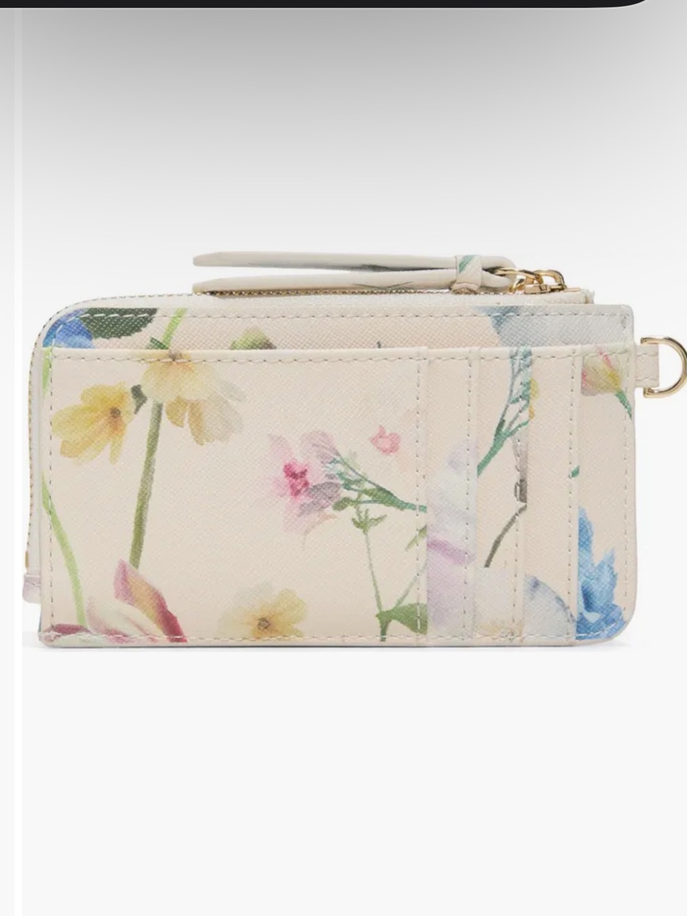 New! Ted Baker Pastel Floral Zip Card Holder Wallet - Picture 3 of 7